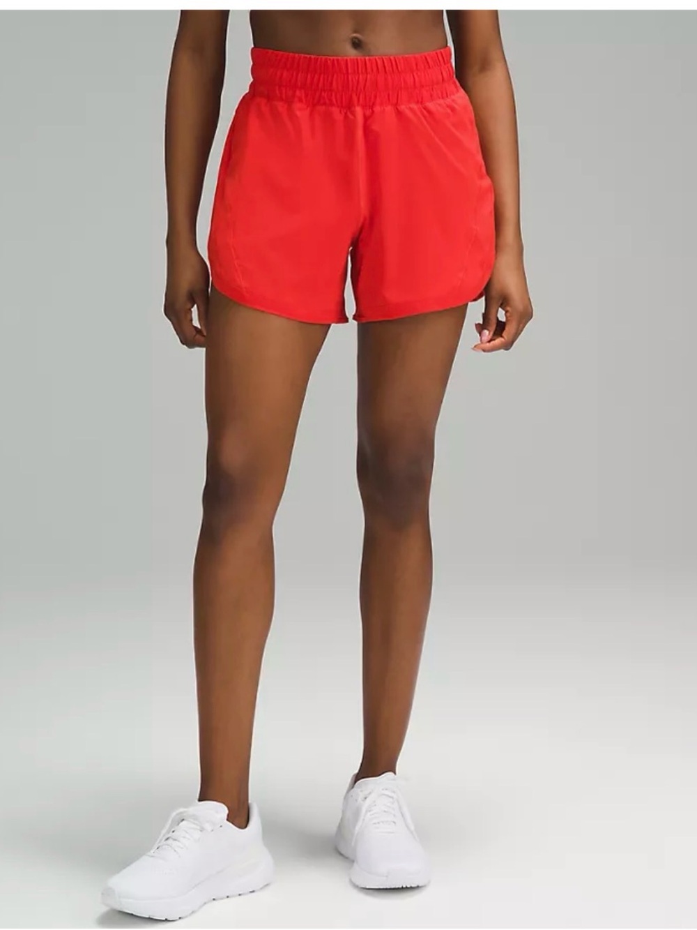 Lululemon Track that High-Rise Lined Short 5” in Hot Heat